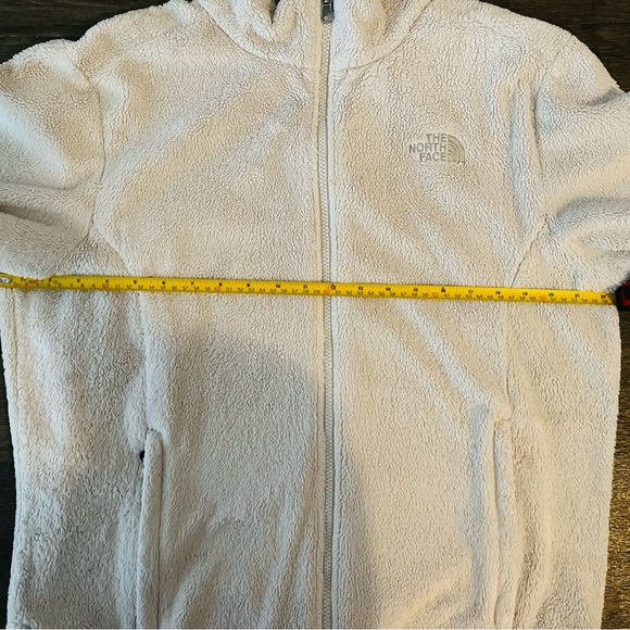 THE NORTH FACE 61661 White Grey Full Zip Up Deep Pile Fleece Jacket Coat Size XL - Picture 7 of 8